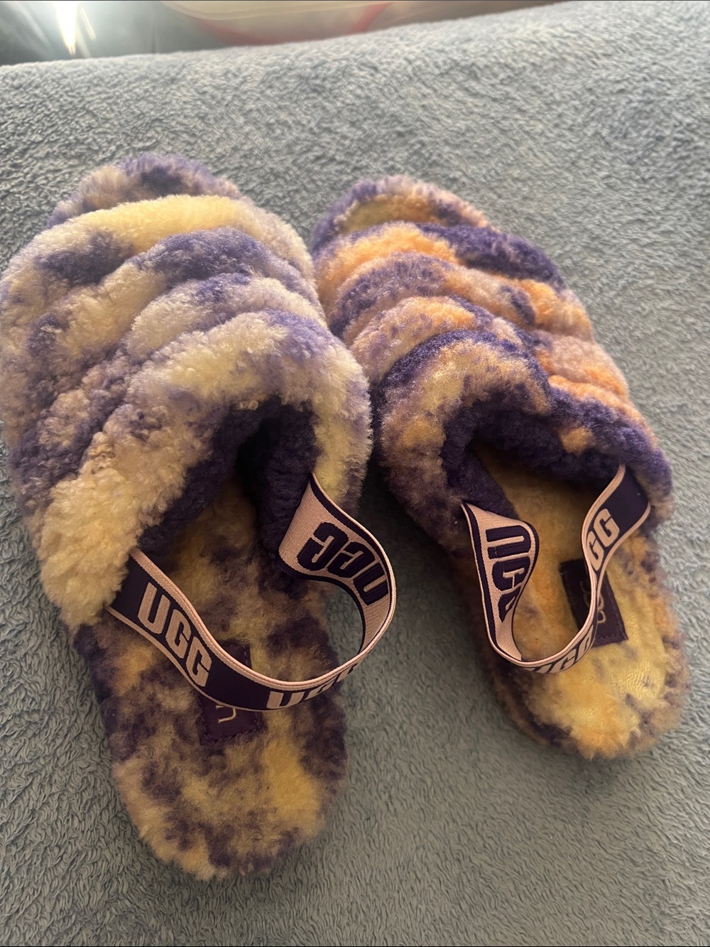 UGG Tie-Dye Fluff Slide Sandals - Picture 5 of 7